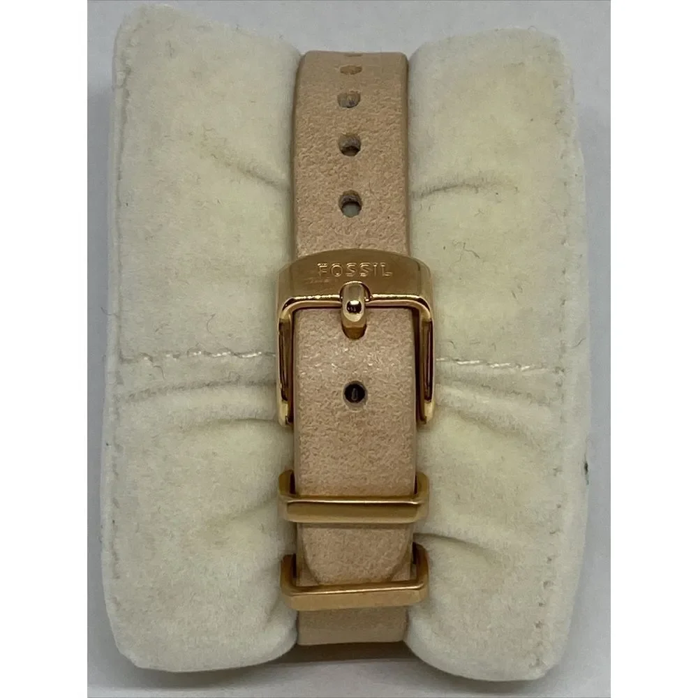 Fossil ES4489 Men's Beige Leather Analog Black Dial Quartz Genuine Watch XX938